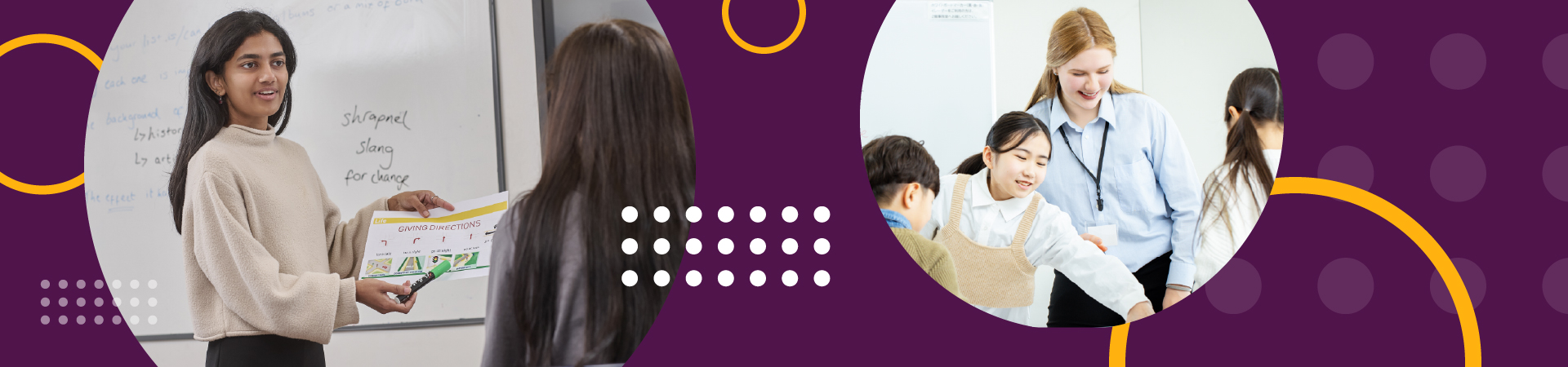 Banner: Teach English as a foreign language